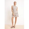 Trendyol Obleka temno rjava / off-bela