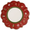 Villeroy & Boch Božični slaščičarski krožnik TOYS DELIGHT, rdeč