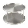 WENKO 2335100 - Rotirajući pladanj CABINET CAROUSEL 26,5x15,5 cm od nerđajućeg čelika/srebrne boje