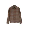 TOM TAILOR DENIM Srajca rjava/temno rjava/bela