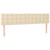 Vidaxl Posteljno vzglavje krem 160x5x78/88 cm blago