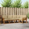 Set vanjskih sofa s jastukom 5 pcs Prirodna i bež