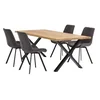 ROSKILDE/ROSLEV D200 sto natur hrast + 4 HYGUM stolice siva