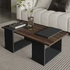 HANAH HOME Sto za dnevnu sobu Matris Walnut Anthracite