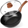 Northix Granitna ponev s pokrovom in nelepljivim premazom, 24 cm, 2,2 l