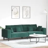 Sofa Tamnozelena 250 x 77 x 76 cm Baršun