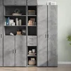 Visoka komoda boja betona 30x42,5x185 cm od konstruiranog drva