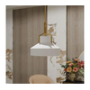 Quoizel QZ-BRECKEN-2P-AB-OPAL - Lestenec na drogu BRECKEN 2xE27/60W/230V zlata/bela