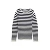 TOM TAILOR Pulover temno modra/bela