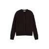 TOMMY HILFIGER Pletena jopa temno rjava