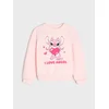 Sinsay - Crewneck duks sa pamukom Stitch - pastelno roze