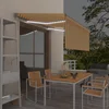 Automatska tenda s roletom i senzorom LED 3 x 2,5 m žuto-bijela