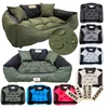 shumee Pasja postelja KINGDOG 130x105 cm personalizirana nepremočljiva zelena