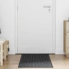 vidaXL Doormat Striped Črna in siva 60 x 180 cm Polipropilen, PVC