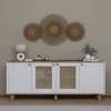 Hanah Home Konzolni sto Bohemian 1600-145, 180x75x40 cm, Belo-hrast boje