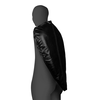Ouch! Zip-Up Full Arm & Shoulder Sleeve Restraint Black