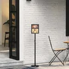 vidaXL Razstave na sejmih Črna 25 x 25 x 125 cm Aluminij