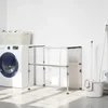 Vidaxl Sušilnik za perilo 83x(50-55)x(40-85) cm aluminij