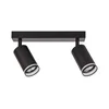Stropno spot svetlo PIPE 2xGU10/10W/230V crna