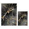 Komplet 2 črnih kopalniških preprog Mila Home Marble