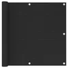 Balkonski zastor crni 90 x 600 cm HDPE