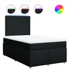 vidaXL vidaXL Box spring postelja z vzmetnico črna 120x190 cm blago, (21307446)