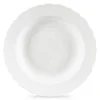 Northix Globoka porcelanasta skleda z valovitimi robovi, bela, za juhe, primerna za pomivalni stroj