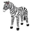 shumee vidaXL Plišasta zebra, stoječa, črno-bela, XXL