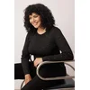 Trendyol Curve Ženska bluza Tbbaw26Af00004, Crna