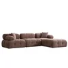 Atelier del Sofa L1 O1 1R Pouffe Doblo Ugaona garnitura, 3 Sedišta, Kapućino