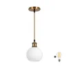 BRILAGI - LED luster na sajli RETRO GLASS 1xE27/60W/230V O 15 cm zlatna/bela