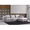 ATELIER DEL SOFA Amaris 3 Seater With Pouffe Light Grey ugradna sofa