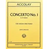 ACCOLAY:CONCERTO NO.1 IN A-MINOR VIOLIN AND PIANO