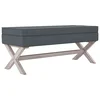 Tabure za pohranu tamnosivi 110 x 45 x 49 cm baršunasti