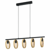 EGLO viseća lampa IPSDEN 5xE27 100,5 cm crna drvo 43552