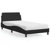 Krevet s madracem Dover crni 100 x 200 cm od umjetne kože