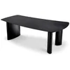 Casa Padrino luxury dining table black gray 230 x 120 x H. 76.5 cm - Solid wood kitchen table with slightly curved tabletop - Dining room furniture - Luxury furniture - Luxury furnishings