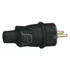 50342 UTIKAČ 2P+E/16A/230V MAX.3680W IP44 GUMENI CRNI