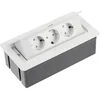 Pravokotna vtičnica 240x120 soft - 3xschuko - BELA