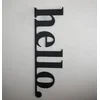 Wallity APT101LS Zidna dekoracija Hello, 30x99cm, Crna