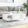 Stolić za kavu bijeli 104 x 60 x 35 cm od konstruiranog drva