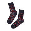 Sokisahtel Nogavice AGARIC merino wool socks with mushrooms temno modra