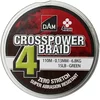 DAM STRUNA CROSSPOWER 4-BRAID 150M GREEN 0/10MM