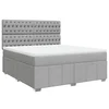 Vidaxl Box spring postelja z vzmetnico svetlo siva 180x200 cm blago