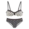 LASCANA Bikini temno rumena/črna/bela