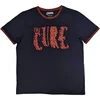 The Cure Logo Ringer Navy Blue L Majica