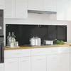 Kuhinjski zid 2 pcs Crna 90 x 50 cm Staklo otporno na udarce