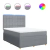 Vidaxl Box spring posteljni z vzmetnico svetlo siv 140x190 cm blago