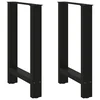 Noge za blagovaonski stol Crne 2 kom 60 x (72-73) cm Čelik