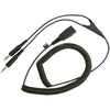 JABRA QD Cord to 2x 3,5mm pin plug , coiled, 0,5 - 2 meters; for GN2100, GN2000, GN2200
